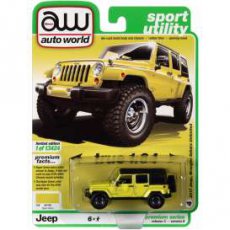1/64 2017 Jeep Wrangler Sahara JKU, hyper green 1/64 2017 Jeep Wrangler Sahara Unlimited, hyper green & off road wheels