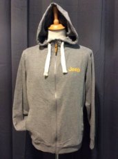 Hooded Zip Sweatshirt Mid Grey/Yellow