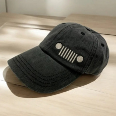 Jeep Grille Logo Washed Hat - Black Jeep Grille Logo Washed Hat - Black