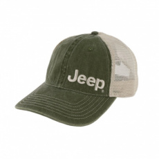 Jeep Washed Trucker Hat - Green Jeep Garment Washed Trucker Hat - Green