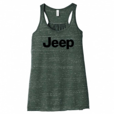 Ladies Relaxed Tank Top Jeep® Text Forest Marble Ladies Relaxed Tank Top Jeep® Text Forest Marble