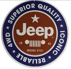 Metal Sign Jeep Explore 30x30cm