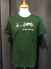 5XXLarge T-Shirt Heart Green