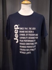 T-shirt Navy Bleu Text Jeep Brand - XXLARGE